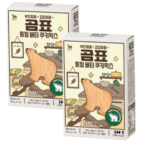 곰표 통밀 버터쿠키믹스, 4개, 200g