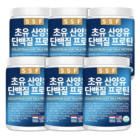 순수식품 초유 콜라겐 단백질 프로틴 쉐이크 6통(3000g) 파우더 분말 가루 보충제, 500g, 6개