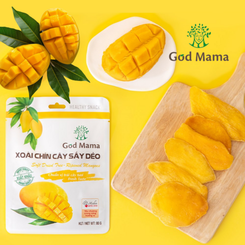 Soft dried mangoes xoai say deo 베트남 말린망고 갓마마 80g 건망고 슬라이스, 1개