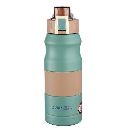ZZJJC 304 스테인리스 텀블러 여고 비주얼 물컵 대용량 빨대 주전자, 380ml, 청색