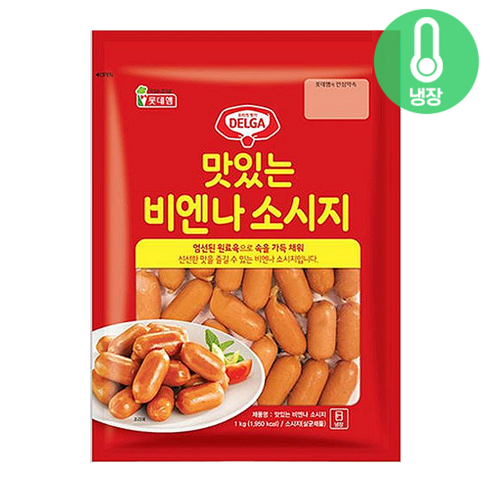 롯데햄 맛있는 비엔나 소시지, 3개, 1kg