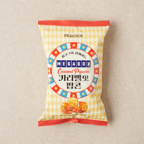 피코크&메가박스콜라보 카라멜맛 팝콘 140g, 5개