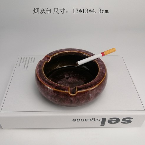 KORELAN 도자기 가마 변환 재떨이 조류 북유럽 시가 재떨이 거실 탁자 재떨이 장식품, 다홍색