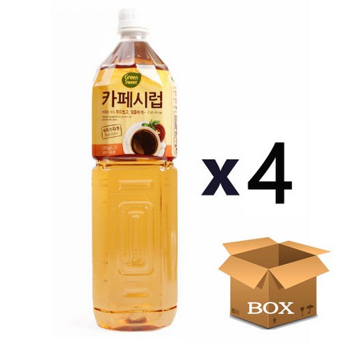 그린스위트 카페시럽, 1.5L, 4개