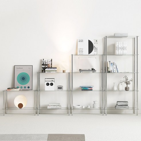 좁은 공간, 감성을 더하는 키모 스텐 모듈 유리 선반