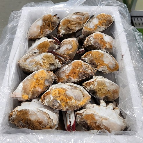 일등농수산 국내산 서해안 급냉 알배기 암꽃게, 1개, 하프절단 2kg (12-20조각)