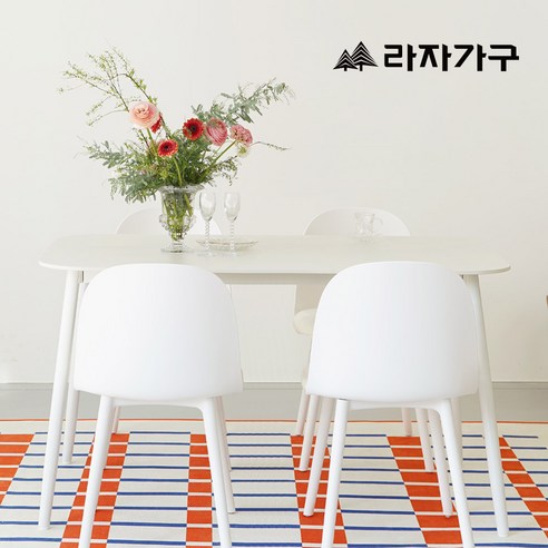 행복한 식탁의 비결: 라자가구 에이프릴 세라믹 타원형 식탁 세트