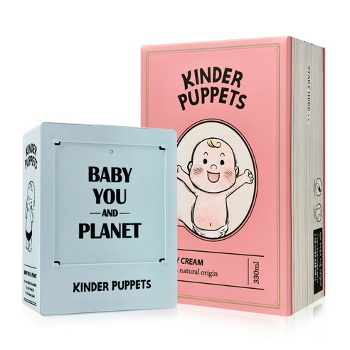 킨더퍼페츠 베이비 샴푸앤바스 + 전용케이스 온팩, 1개, 블루케이스, 330ml