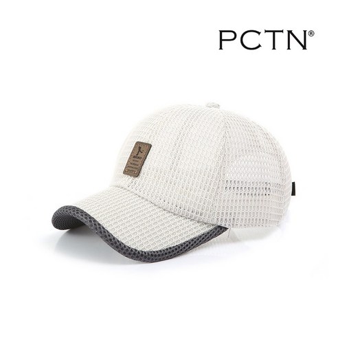 PCTN 망사 볼 캡 야구메쉬캡 남자망사골프모자 여성 메쉬 워터파크 물놀이 모자, 아이보리