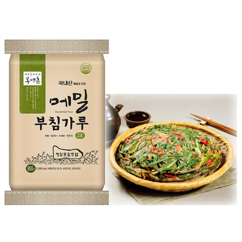 봉평촌 국내산 메밀 부침가루 2호 800g 3개