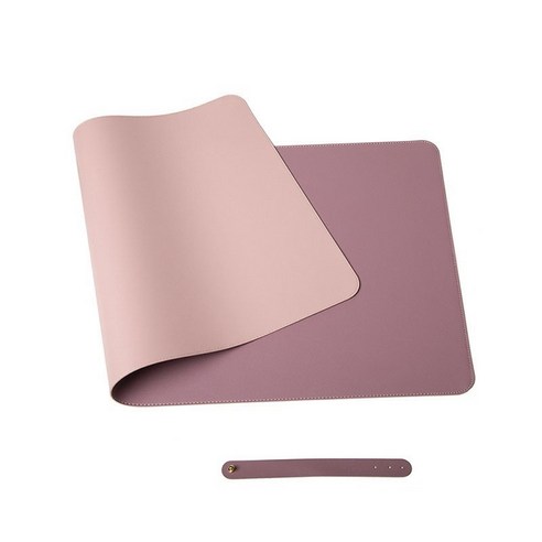 퍼투 양면 가죽 미끄럼 방지 마우스 장패드 80 x 40cm, 1개, 핑크 + 퍼플