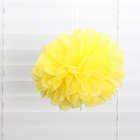 피플스파티 파티 꽃볼 25cm 6p, 옐로우