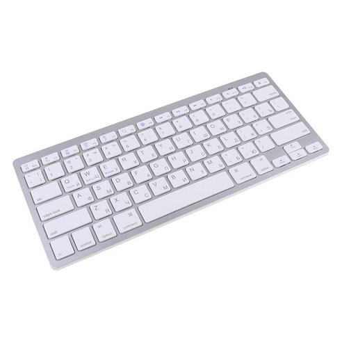 [시요] 젤리 빗 무선 블루투스 키보드 태블릿 노트북 ipad 전화 얇은 휴대용 블루투스 키보드 러시아어/스페인 언어, 하나, White Russian, 하나