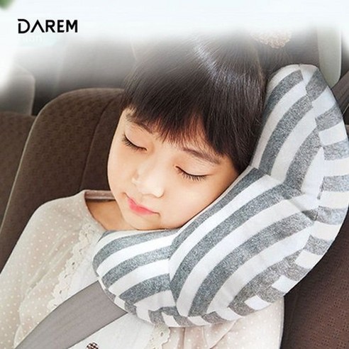 이루우리 다름 간편부착 안전벨트 수면쿠션 / 자동차 목쿠션, 브라운