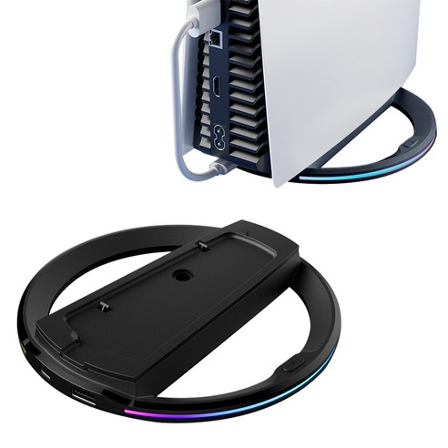 스냅케이스 플스5 프로 슬림 수직 거치대 스탠드 받침대 LED, 1개, 블랙, P541