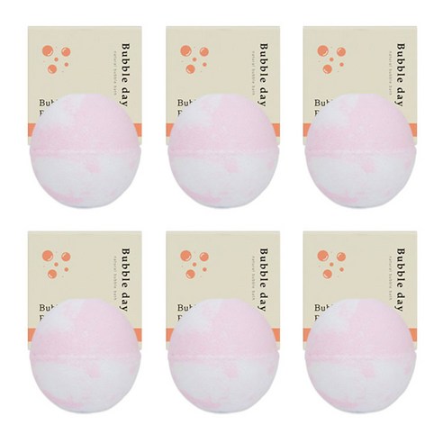 버블데이 배쓰밤 피치, 100g, 6개
