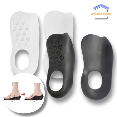 어스메디 아치깔창 아치보조 올바른 균형 발바닥 깔창 세트, 블랙, 1세트