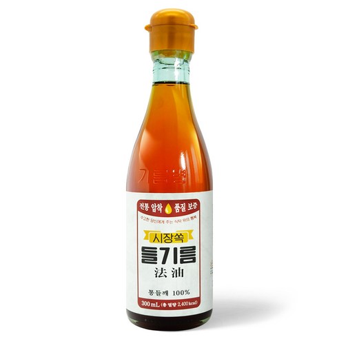 시장쏙 전통압착 들기름 350ml, 300ml, 1개