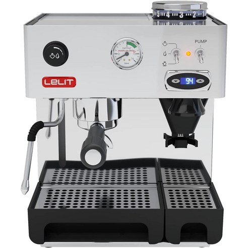 Lelit PL042TEMD 에스프레소 및 카푸치노 머신 2.7리터 1200와트, 01 통합 커피 그라인더 포함