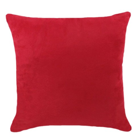 솔리드 컬러 스웨이드 벨벳 베개 커버 던져 베개 케이스, Red-60x60cm, 다른