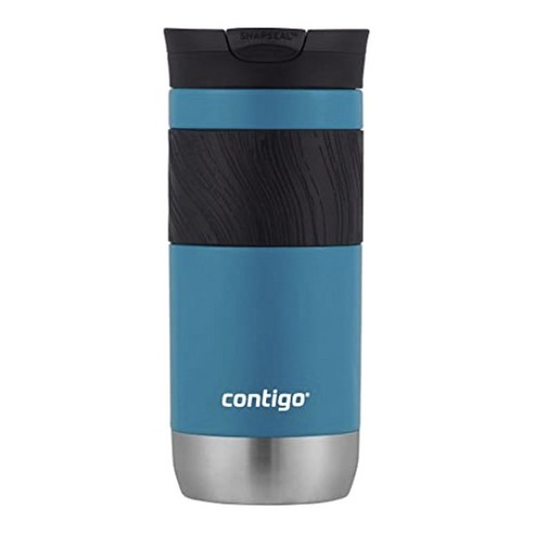 콘티고 스냅실 단열 스테인리스 스틸 트래블 머그 보온/보냉텀블러, Blue + Green, 473.2ml