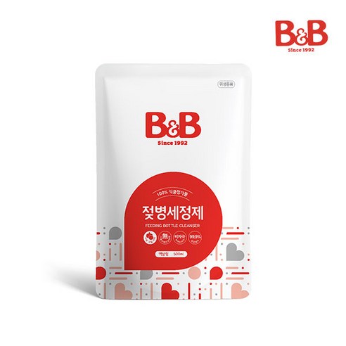 비앤비 젖병세정제 액상형 리필, 500ml, 2개