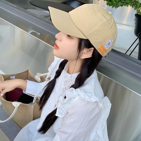 DFMEI ins 옆면 꽃자수 스냅백 여봄여름베스트햇자조, DFMEI 카키