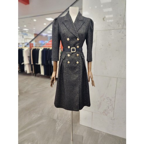 모조에스핀 더블버튼 A라인 원피스 S232MSE021(1894214)