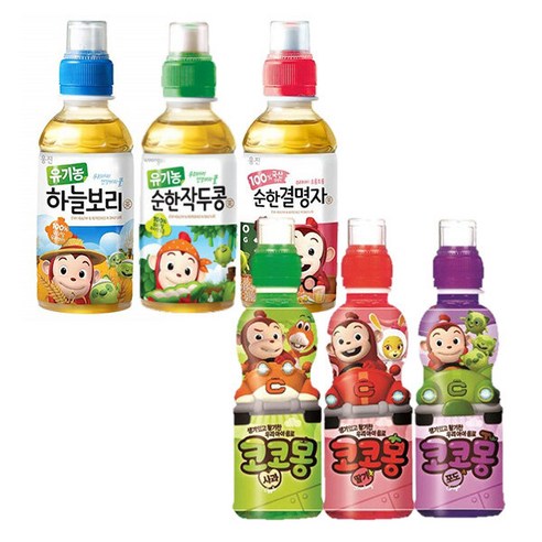 기타 웅진식품 코코몽음료 6종 모음 200ml 12+12, 코코몽 딸기12+코코몽 포도12