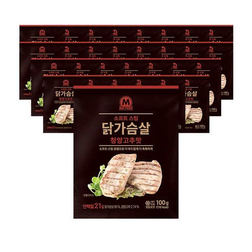 미트리 소프트 스팀 닭가슴살 청양고추, 100g, 10개