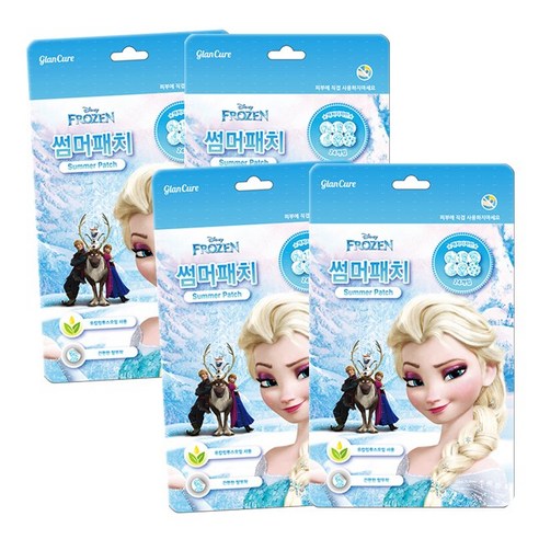 디즈니 여름 패치 세트 (미키, 미니언즈, 겨울왕국, 캡틴 아메리카) – 24매입 x 4팩 모기기피스티커