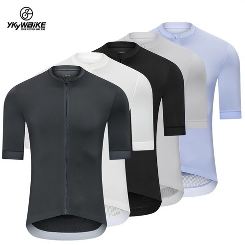 YKYWBIKE 새로운 Powerband 사이클링 저지 남여 공용 여름 자전거 의류 슬림 반팔 자전거 셔츠