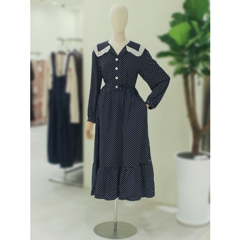 써스데이아일랜드 도트 프릴 배색 원피스 (T232AOP531W) Best Top5