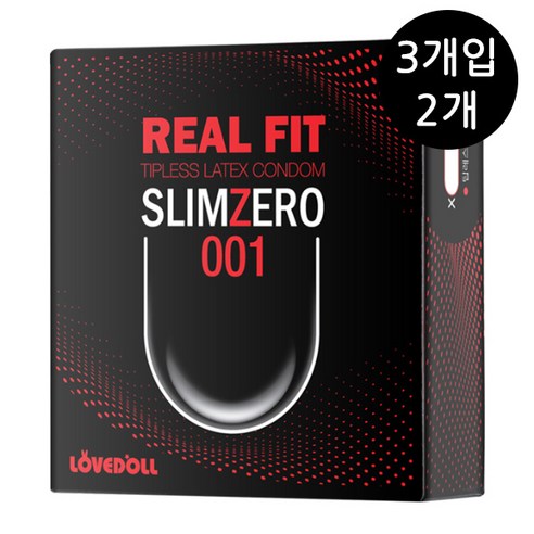 유니더스 슬림제로 001 리얼핏 콘돔, 3개입, 2개