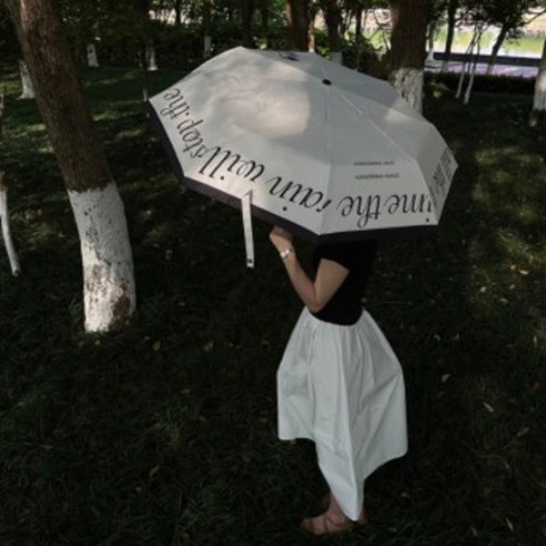 프렌치 무드 우산 양산 레터링 미니 접이식 휴대용 양우산