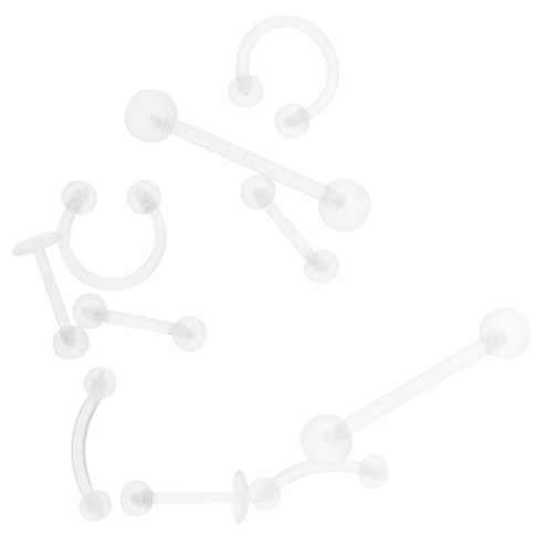 20pcs 세트 바디 쥬얼리 배꼽 혀 labret 입술 눈썹 피어싱 바
