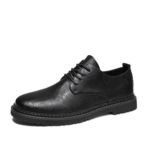 KORELAN 남자 신발 가을 잉글랜드 비즈니스 정장 사무용 신발 캐주얼 블랙 로우 마틴 미니 구두남