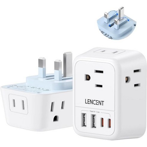 LENCENUS UK 여행용 어댑터, 플러그 4개 USB 충전기 포함 G Type, USB C 2개 포함, 미국 아일랜드 스코틀랜드 두바이 홍콩 영국령 케냐 런 도 포함, 1팩 – 유형 G UK 아일랜드 홍콩여행 LENCENUS UK 여행용 어댑터, 플러그 4개 USB 충전기 포함 G Type, USB C 2개 포함, 미국 아일랜드 스코틀랜드 두바이 홍콩 영국령 케냐 런 도 포함, 1팩 – 유형 G UK 아일랜드 홍콩여행