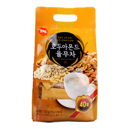 고향 호두아몬드 율무차 40개입 전통차 곡물차 분말, 18g, 40개입, 1개