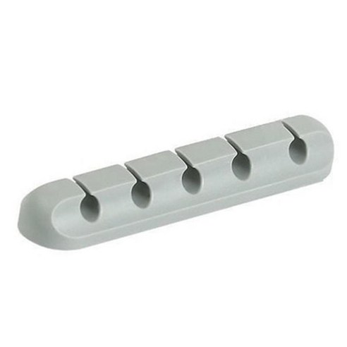 케이블 관리 클립 케이블 관리 케이블 홀더 USB/충전 케이블 정리용 실리콘 케이블, 5 솔트 그레이, 설명한대로