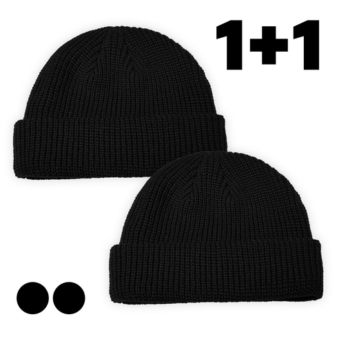 포근함으로 완성하는 겨울 스타일, 하바우 베이직 니트 숏 비니 2장 숏비니