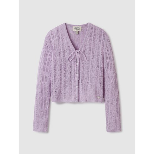후아유 Cable Boucle Ribbon Cardigan / WHCKE2332F