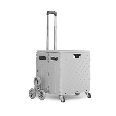 eyimtech 다용도 쇼핑카트 8바퀴 접이식 핸드카트 75L, 화이트, 1개