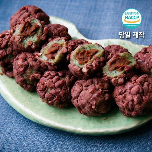 쫀득한 제주 오일장 장인 팥 오메기떡, 1박스, 25개, 55g