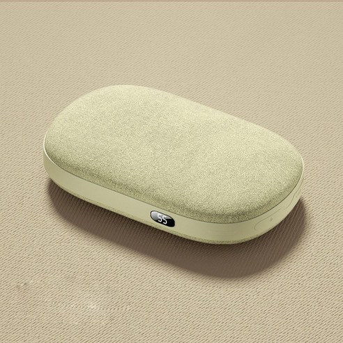 PYHO 충전식 보조배터리 USB 손난로 휴대용 대용량 양면발열 미니 핫팩, 화이트, 6000mAh(최대6시간사용)
