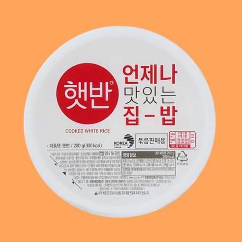 햇반 백미밥, 200g, 36개