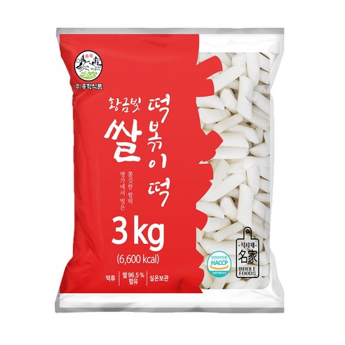 황금빛 쌀떡볶이 3kg x 4 개 (약 80인분) _대용량, 4개 떡뽁이떡