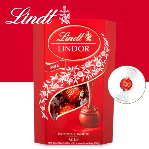 린트 린도 린도르 밀크초콜릿 스위스 고급 초콜렛 발렌타인데이선물, 6개, 200g