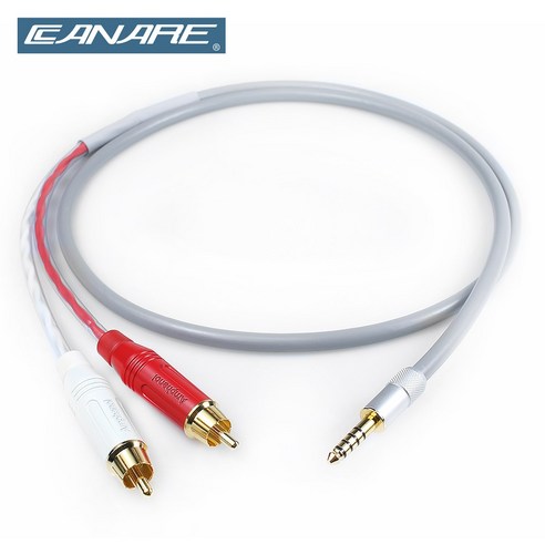 카나레 CANARE L-4E6ATG OFC 무산소동 4.4mm + 2RCA 암페놀 스테레오 케이블 / 길이선택, 1M