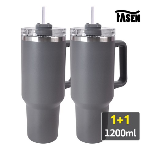 FASEN 프리미엄 텀블러 대용량텀블러 손잡이 빨대 진공 독일 304 보온 보냉 하이드로플라스크 머그컵 커피잔 집들이선물 트래블 텀블러